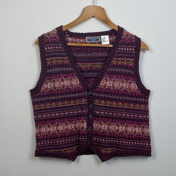 Erica Classics Tops - VINTAGE fairisle womens vest